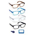 Boost Eyewear Blue Light Blocking Reading Glasses, Antiglare Lenses, Traditional Frames, 4PK 20175